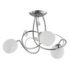 Lampa sufitowa żyrandol nowoczesny CALDIA chrom/biały śr. 50cm