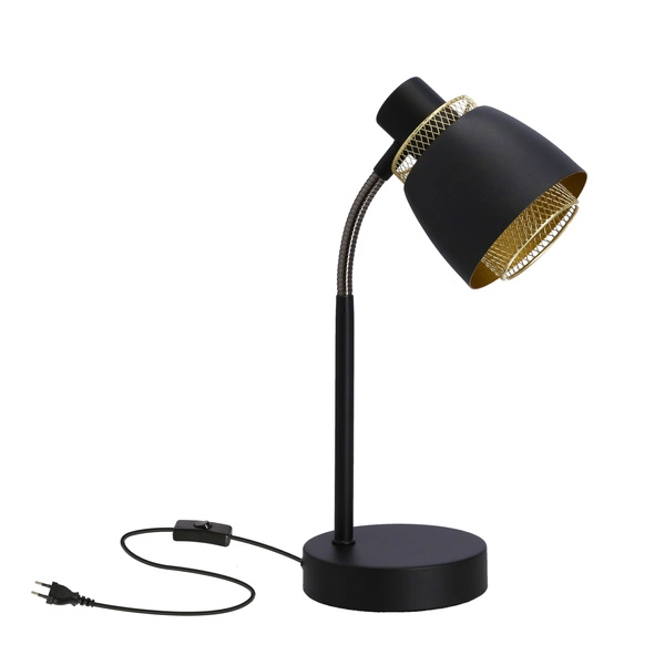 Lampa stołowa ALEKSANDRIA, 41-13774, czarny/złoty, 1x40W E14