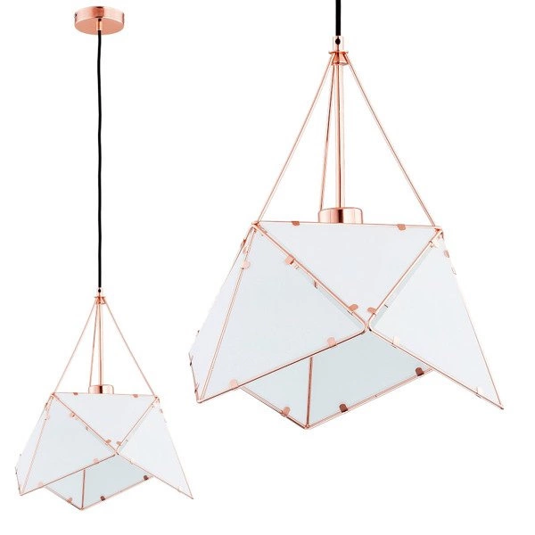 Lampa sufitowa ROMBUS MIEDŹ 38cm