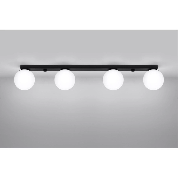 Plafon YOLI 4, czarny z białymi kloszami, 4x40W G9, SL.1154