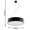 Lampa Wisząca ARENA 45 PVC Stal czarny 3 x 15W LED SL.0118