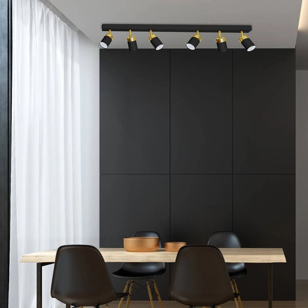 Lampa sufitowa JOKER, MLP6126, czarny/złoty, 6x8W GU10