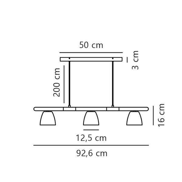 Lampa wisząca THEO GU10 35W Metal | Czarny