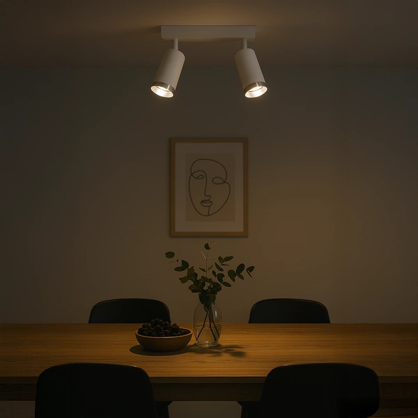 Oprawa Mica Spot Biały + Chrom 2xGU10