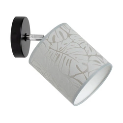 Kinkiet Mateo 1xE27 Max.25W Czarny Metal/Beżowa Tapeta 87800104