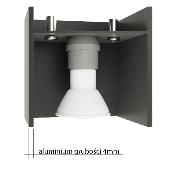 Kinkiet Sollux LORETO Aluminium, Czarny, Szkło, G9 12W LED, SL.0201