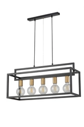 Lampa Sigma VIGO 5 czarny/złoty lampa wisząca 32443