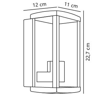 Kinkiet LUCHY E27 10W Metal | Czarny