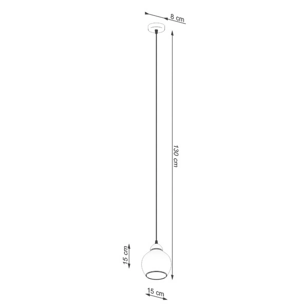 Lampa wisząca ALINO 1, czarny/dymiony, 1x60W E27, SL.1141