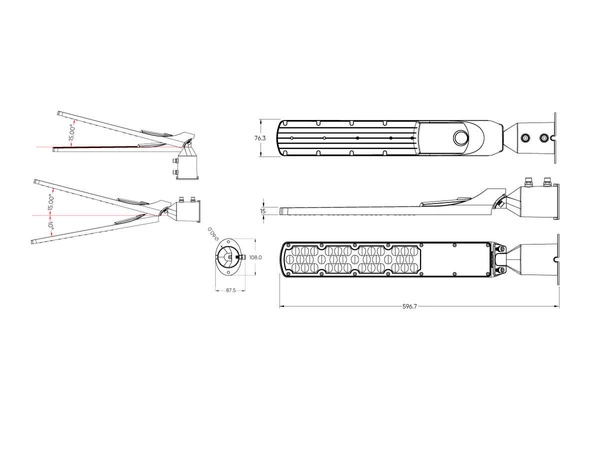 LED line LITE Oprawa drogowa FLAMINGO 100W 4000K 10000lm | czarny