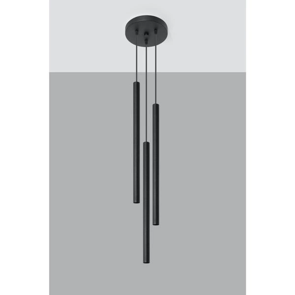 Lampa Wisząca PASTELO 3P Czarna Stal, SL.0471