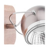 Kinkiet z drewna Ball w zestawie 1xGU10 6W LED Olejowany dąb/metal satynowy/metal chromowany 5031174