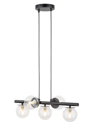 Lampa Sigma AVOLA zwis kulki 5 czarne/transparentne 40791