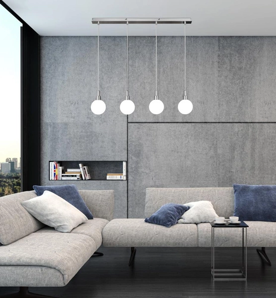 Lampa wisząca listwa MALDUS, 34-01474, chrom/biały, 4x40W G9