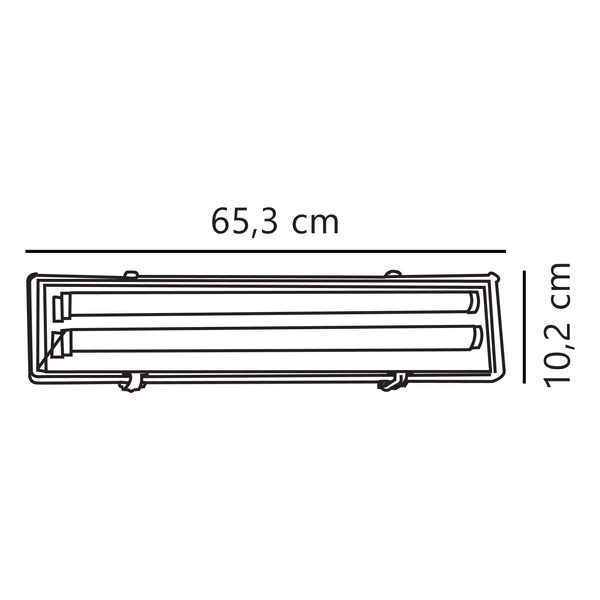 Oprawa świetlna na listwę WORKSIP65 G13 10W 4000K Biała neutralna Plastik | Szary