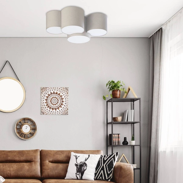 Nowoczesna lampa sufitowa MONA NATURE 6592 4xE27 | beżowy 6592