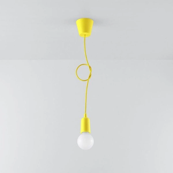 Lampa Wisząca DIEGO 1, PCV Żółta, E27 60W, SL.0578