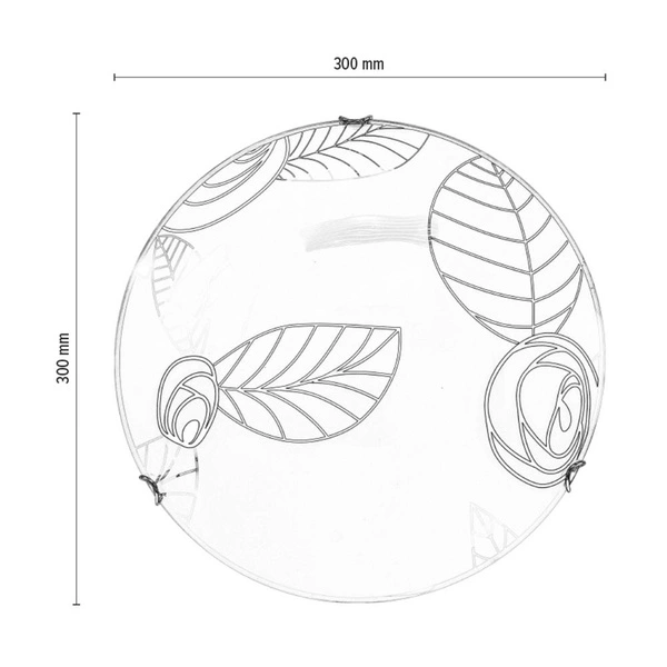 Lampa Sufitowa Indiana 1xLED Zintegrowana 800lm 2700K 12W Chrom Metal/Biało-Brązowe Szkło 4453102