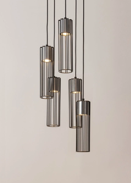 Lampa Sigma FOBIA 5 lampa wisząca koło czarny/srebrny 33460