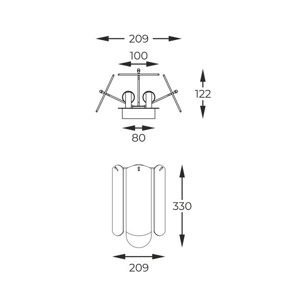 MB3523-2-EGN NIRA KINKIET ZŁOTY/GOLD