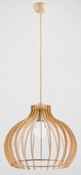 Lampa wisząca ALFA LAVAYA DREWNIANA 1xE27 44cm | 60023