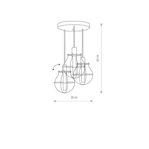 MANUFACTURE retro III 3pkt śr.35cm 9740