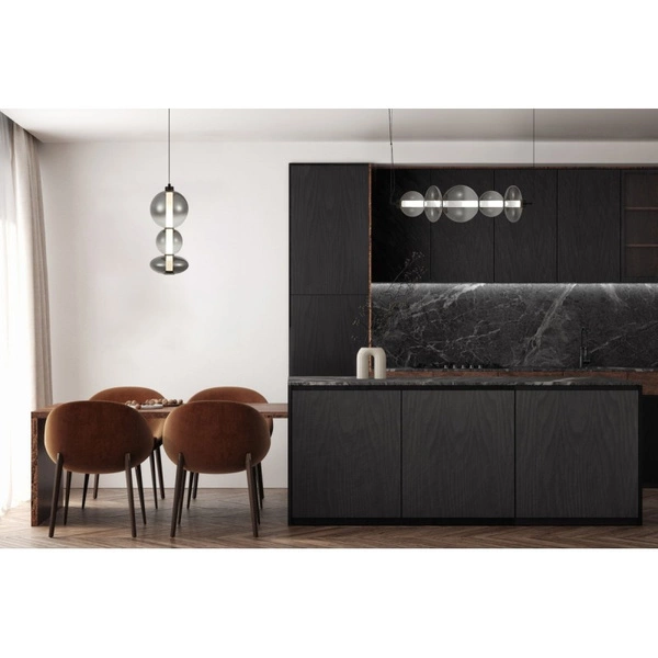 Lampa wisząca Sonte dł. 75cm 40W LED barwa ciepła 3000K | czarny/dymiony