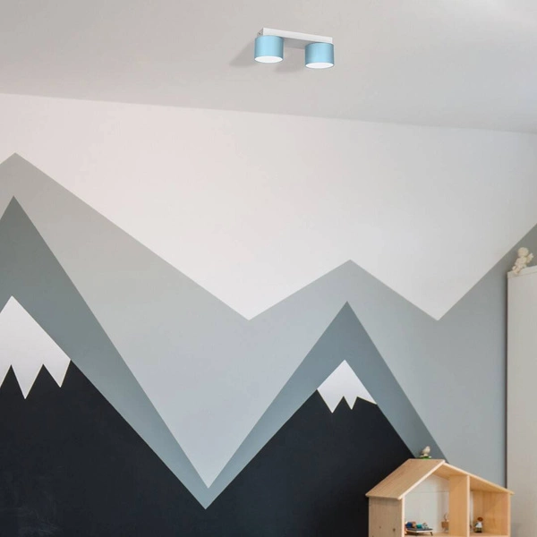 Lampa sufitowa listwa DIXIE BLUE 2x GX53 szer. 24cm | niebieski