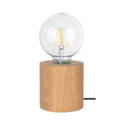 Trongo Round Lampa Stołowa 1xE27 Max.25W Dąb Olejowany/Czarny PVC 7079174