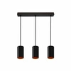 Nowoczesna lampa wisząca CHLOE GU10 IP20 3 pkt.  | CZARNA ZŁOTA