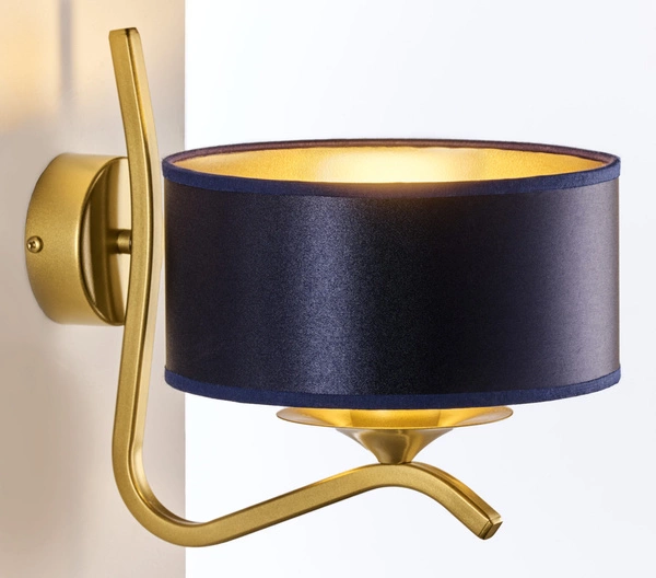 Klasyczny Kinkiet KASZMIR wys. 23cm 1xE27 15W IP20 | złoty połysk