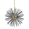 P0491-09C-F7BC URCHIN LAMPA WISZĄCA CZARNO-ZŁOTA/BLACK-GOLD