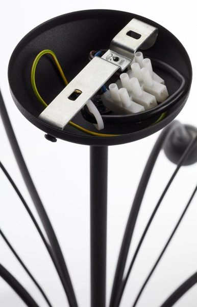 Klasyczny Żyrandol GLORIOSA wys. 50cm 10xG9 14W IP20 | czarny mat