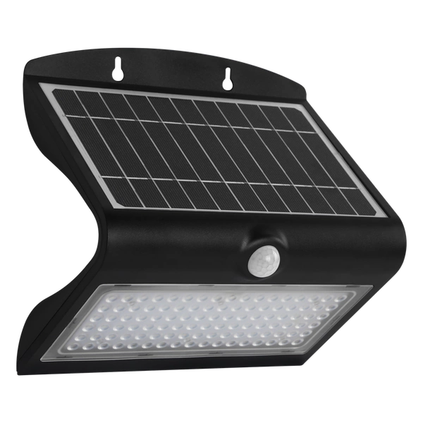 Lampa solarna BUTTERFLY czarna 6,8W barwa neutralna 4000K z czujnikiem ruchu i zmierzchu EKO3881