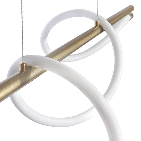 Lampa wisząca Serpente DDXZ004 GŁADKI 120cm LED 55W CCT + pilot | złoty