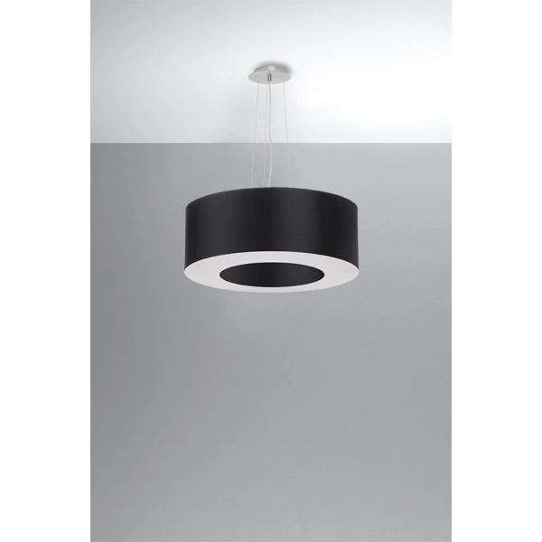 Nowoczesna lampa wisząca SATURNO SL.0748 50 cm czarna 5xE27