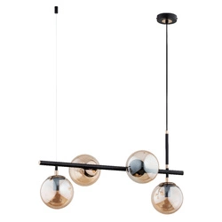 Lampa wisząca ALFA FIORE CZARNA 4xE14 32cm | 63039