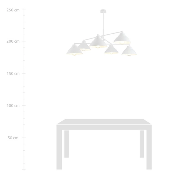 Lampa sufitowa Emibig MAVERICK 6 Biały 1212/6