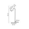 Lampa stołowa MIB GU10 8W Metal | Czarny