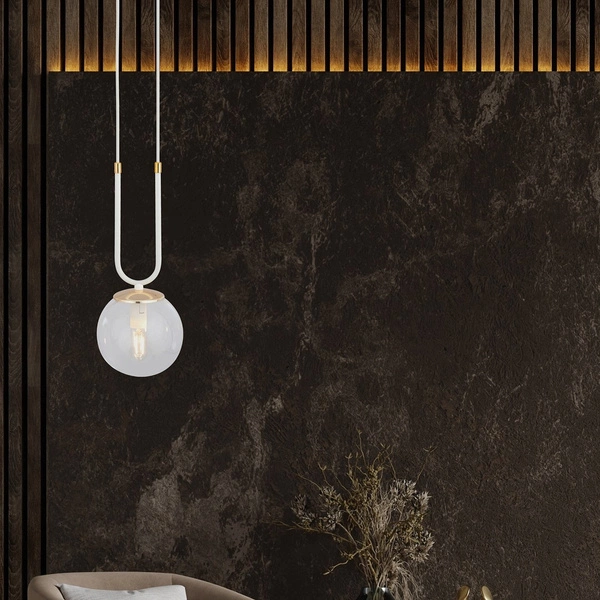 Lampa wisząca Emibig GLAM 1 Biały/TRANSPARENT 1116/1
