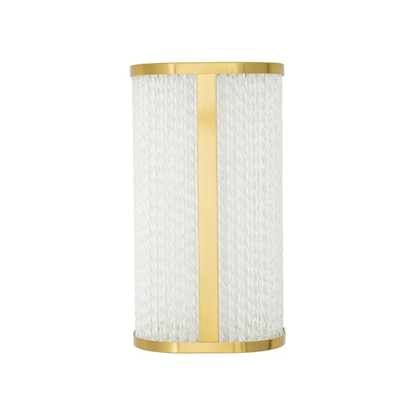 Kinkiet PALMAS LED BRASS wys. 30cm 15W barwa neutralna 4000K IP44 | mosiężny/biały 10730