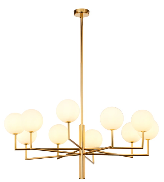 Nowoczesny Żyrandol FEME wys. 110cm 10xG9 14W IP20 | Złoty