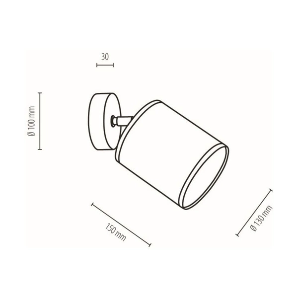 Jute Kinkiet 1xE27 Max.25W Czarny/Beżowy 56792104