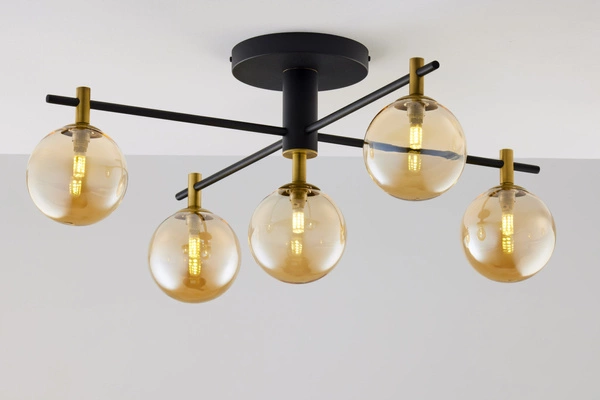 Nowoczesna Lampa sufitowa FIGARO wys. 34cm 5xG9 14W IP20 | Złoty