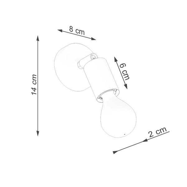 Kinkiet FORNES 1, czarny, 1x60W E27, SL.1120
