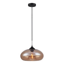 Lampa wisząca VALIO śr. 26cm E27 | czarny/miedziany