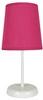Lampka stołowa/nocna GALA 41-98415 biała z fuksjowym abażurem