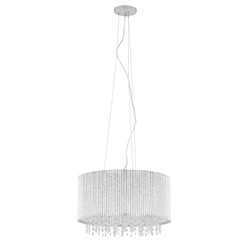 Lampa wisząca Anabella śr. 43cm 7xG9 | srebrny/transparentny