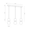 Trongo Round Lampa Wisząca 3xE27 Max.60W Dąb Olejowany/Antracyt/W Oplocie 7061374L