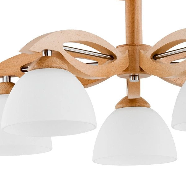 Lampa sufitowa żyrandol EMIR drewno śr. 56cm